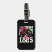 1865 Afrikaanse Amerikaanse zwarte vrijheid Bagagelabel (Voorkant verticaal)