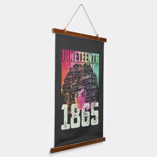 1865 Afrikaanse Amerikaanse zwarte vrijheid Hangend Wandkleed (Gebogen)