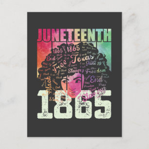1865 Afrikaanse Amerikaanse zwarte vrijheid Uitnodiging Briefkaart