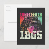 1865 Afrikaanse Amerikaanse zwarte vrijheid Uitnodiging Briefkaart (Voorkant / Achterkant)