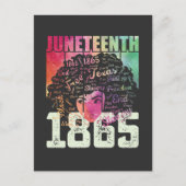 1865 Afrikaanse Amerikaanse zwarte vrijheid Uitnodiging Briefkaart (Voorkant)