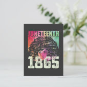 1865 Afrikaanse Amerikaanse zwarte vrijheid Uitnodiging Briefkaart (Staand voorkant)