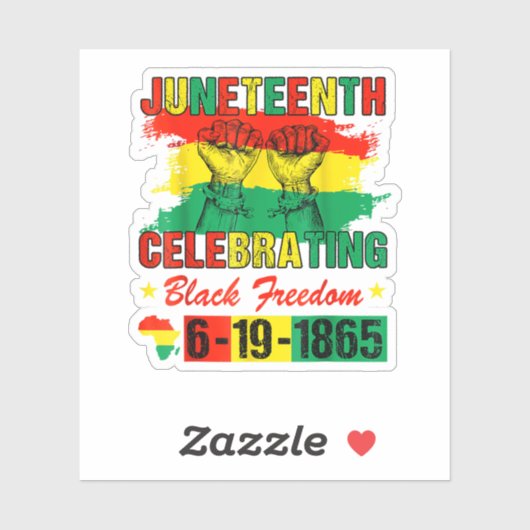 1865 Afro-Afrikaans Sticker (Vel)