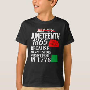 1865 Amerikaanse Black History Artwork T-shirt