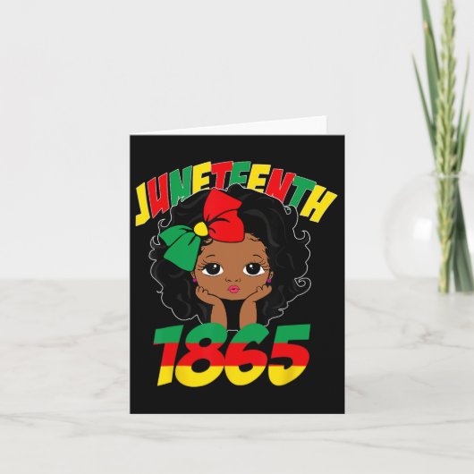 1865 Cute Black Girls Kinder Kaart (Voorkant)