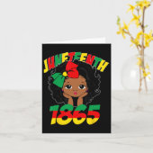 1865 Cute Black Girls Kinder Kaart (Gele Bloem)