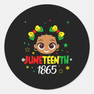 1865 Cute Black Girls Kinder Ronde Sticker