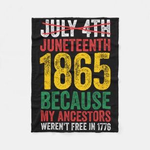 1865 is de Dag van de Vrijheid, mijn voorouders ni Fleece Deken