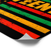 1865 Juneteenth Amerikaanse vlag Afrikaanse zwarte Poster (Hoek)