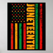 1865 Juneteenth Amerikaanse vlag Afrikaanse zwarte Poster (Voorkant)