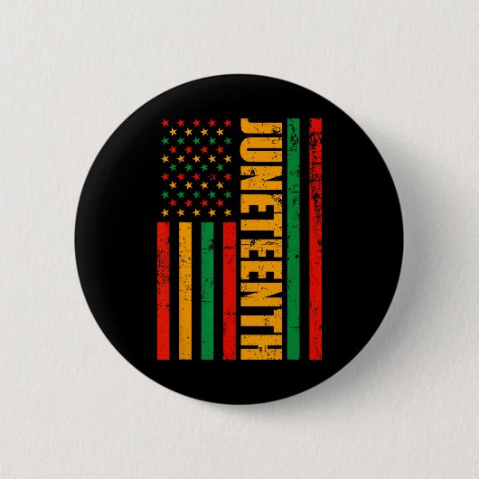 1865 Juneteenth Amerikaanse vlag Afrikaanse zwarte Ronde Button 5,7 Cm (Voorkant)