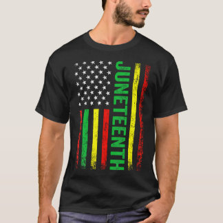1865 Juneteenth Black History American Flag Africa T-shirt