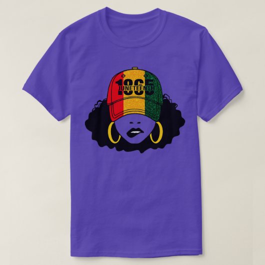 1865 Juneteenth Celebrate Black Girl Magic Melanin T-shirt (Design voorkant)