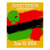 1865 Juneteenth Freedom Day Flag Viering Perfect Poster (Voorkant)