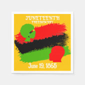 1865 Juneteenth Freedom Day Flag Viering Servet (Voorkant)