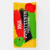 1865 Juneteenth Freedom Day Flag Viering Spandoek (Verticaal)