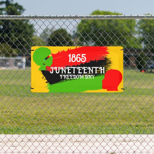 1865 Juneteenth Freedom Day Flag Viering Spandoek (Insitu)