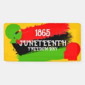 1865 Juneteenth Freedom Day Flag Viering Spandoek (Horizontaal)