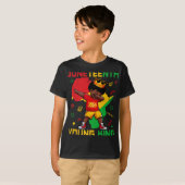 1865 Juneteenth Jonge Koning Dabbing Jongens Kinde T-shirt (Voorkant volledig)