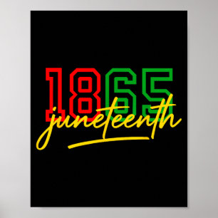 1865 juneteenth vier de Afrikaans-Amerikaanse vrij Poster