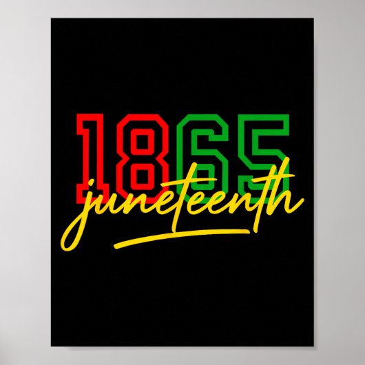 1865 juneteenth vier de Afrikaans-Amerikaanse vrij Poster (Voorkant)