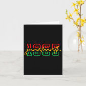 1865 Juneteenth vier de vrijheid van Afro-Amerikan Kaart (Gele Bloem)