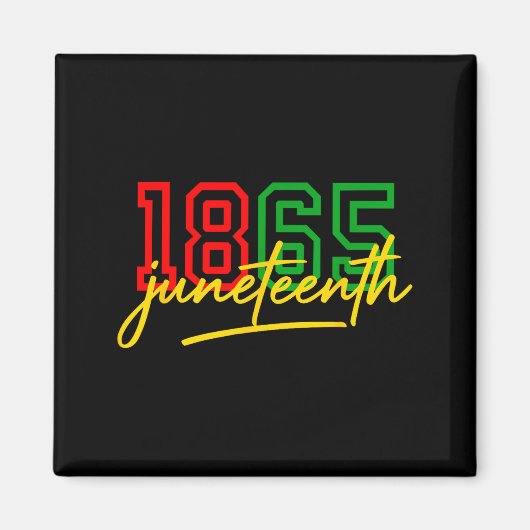 1865 juneteenth vier de vrijheid van Afro-Amerikan Magneet (Voorkant)