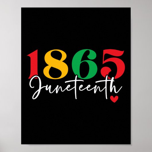 1865 Juneteenth Vieren Zwarte Geschiedenis Maand Poster (Voorkant)