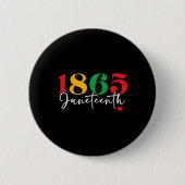 1865 Juneteenth Vieren Zwarte Geschiedenis Maand Ronde Button 5,7 Cm (Voorkant)