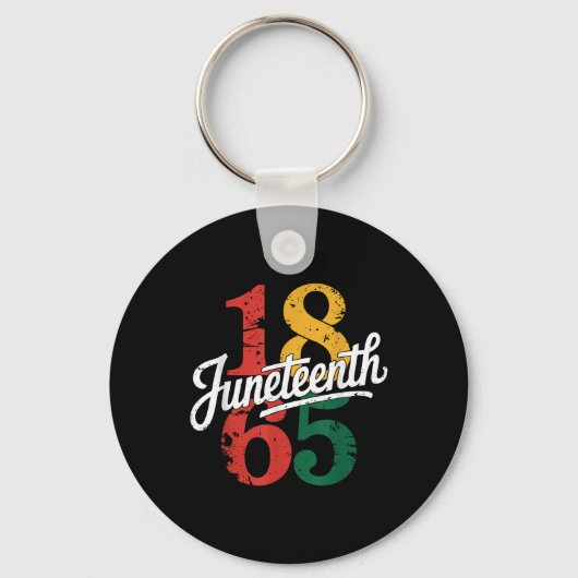 1865 Juneteenth Vrouwen Mannen Sleutelhanger (Voorkant)