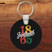 1865 Juneteenth Vrouwen Mannen Sleutelhanger (Voorkant)