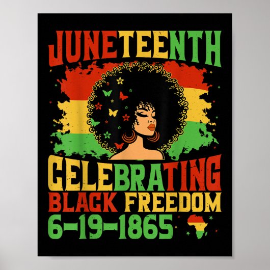 1865 Juneteenth Vrouwen Meisjes Kinder Viering Zwa Poster (Voorkant)