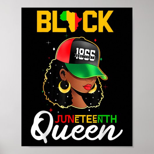 1865 Juneteenth Zwarte Koningin Poster (Voorkant)
