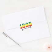 1865 Junetetiende dag van de vrijheid Ronde Sticker (Envelop)