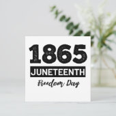 1865 Junetetiende Freedom Day of African American Kaart (Staand voorkant)