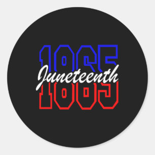 1865 Junetetiende Rijk van de Afrikaanse Amerikaan Ronde Sticker
