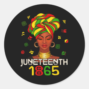 1865 Junetetiende Rijk van de Afrikaanse Amerikaan Ronde Sticker