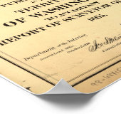 1865 Kaart van het grondgebied van Washington (sta Poster (Hoek)