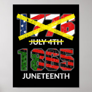 1865 - Niet 4 juli 1776 Onafhankelijkheidsdag Vlag Poster