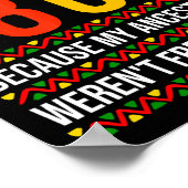 1865 omdat mijn voorouders niet vrij waren poster (Hoek)