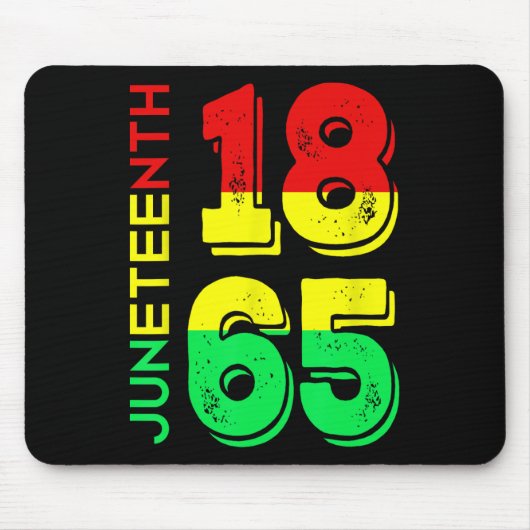 1865 Onafhankelijkheidsdag Black Pride Muismat (Voorkant)