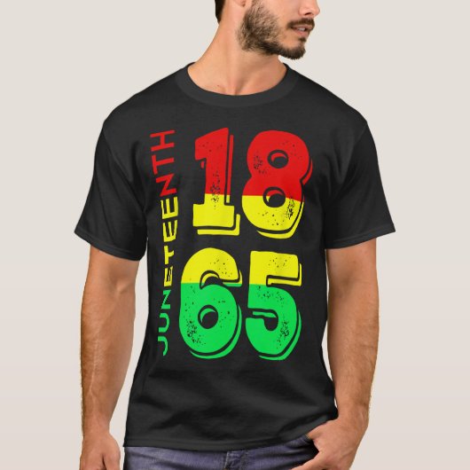 1865 Onafhankelijkheidsdag Black Pride  T-shirt (Voorkant)