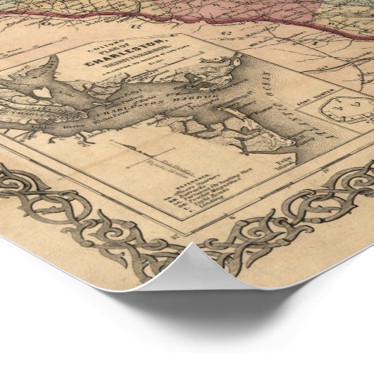1865 South Carolina Map Poster (Hoek)
