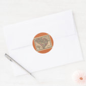 1865 South Carolina Map Ronde Sticker (Envelop)