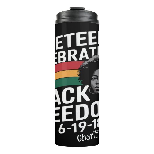 1865: Viering van de Zwarte Vrijheid Thermosbeker (Voorkant)