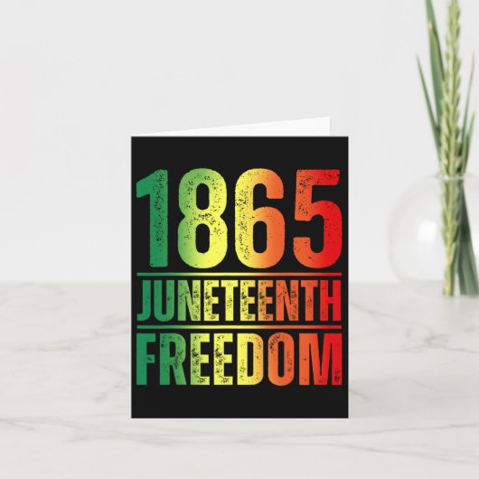 1865 Vrouwen Mannen Juneteenth Freedom Afro-Amerik Kaart (Voorkant)