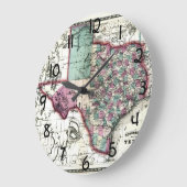 1866 Antiquarian Map of Texas door Schönberg & Co. Grote Klok (Hoek)