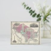 1866 Kaart Johnson van Washington D.C. (Staand voorkant)