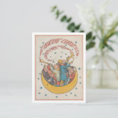 1866 Muzikanten in Crescent Moon Briefkaart (Staand voorkant)