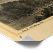 1866 Winona, MN Birds Eye Uitzicht Panoramic Map Poster (Hoek)